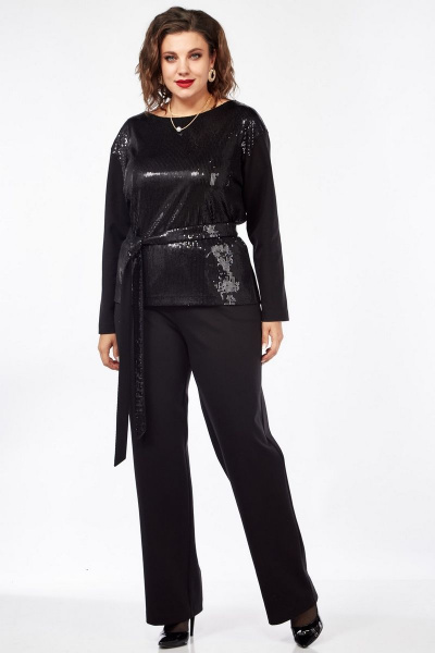 Костюм из джемпера и брюк с пайетками и разрезами INVITE 6040 - фото 1
