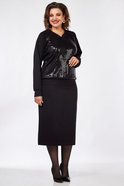 Костюм юбка и джемпер с пайетками нарядный INVITE 6041 - фото 1