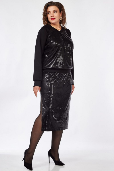 Костюм юбка и джемпер с пайетками нарядный INVITE 6042 - фото 3