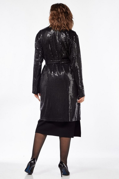 Костюм кардиган и платье из трикотажа с пайетками INVITE 6044 - фото 6