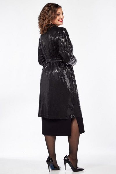 Костюм кардиган и платье из трикотажа с пайетками INVITE 6044 - фото 5