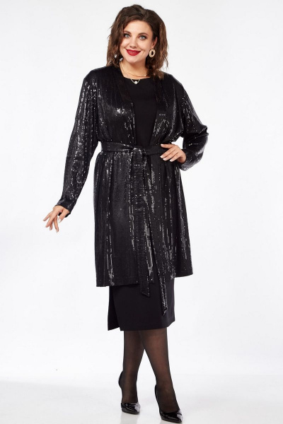 Костюм кардиган и платье из трикотажа с пайетками INVITE 6044 - фото 3