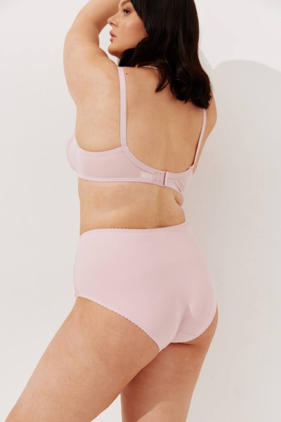 Трусы с высокой талией из микрофибры с кружевной отделкой Леди Леда 327-293 - фото 2