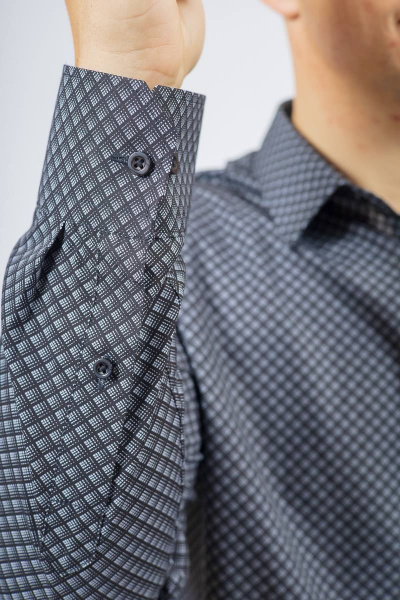 Рубашка Nadex 01-047411/501-23_182-188 черно-серый - фото 6