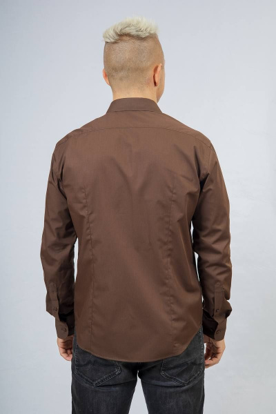 Рубашка Nadex 01-031011/204-23_170-176 темно-коричневый - фото 9