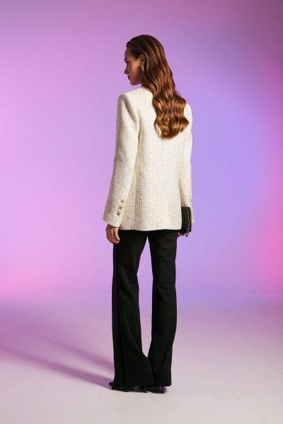 Жакет из рогожки с двубортной застёжкой и карманами DAVYDOV 6349 - фото 2