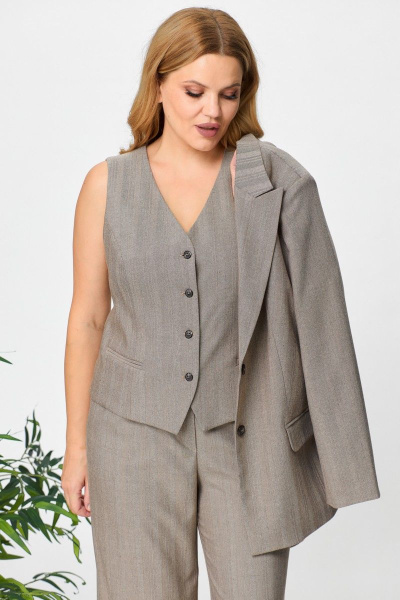 Брюки, жакет, жилет Anelli 1426 беж - фото 3