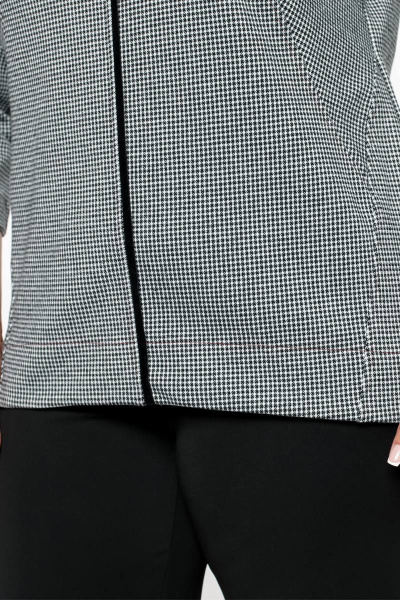 Джемпер трапециевидный на каждый день из трикотажа La rouge 3223 серый-(гусиная-лапка) - фото 6