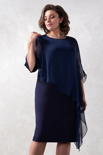 Нарядный комплект из платье и блузы из текстиля Avanti 1602 - фото 1