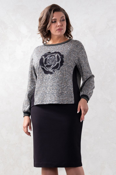 Джемпер с юбкой в стиле casual из трикотажа Avanti 1604 - фото 1