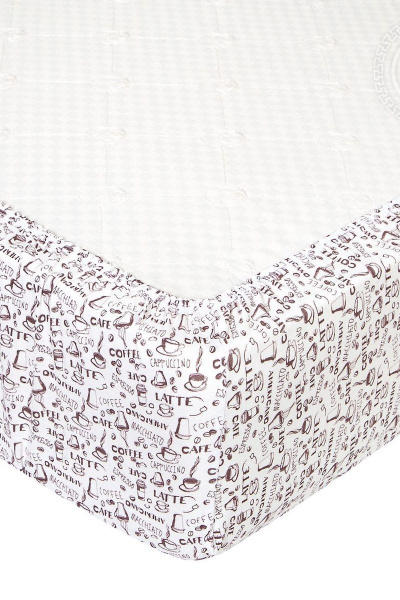 Простыня на резинке из хлопка трикотажная 90x200 см АРТПОСТЕЛЬ 251 эспрессо_светлый - фото 2