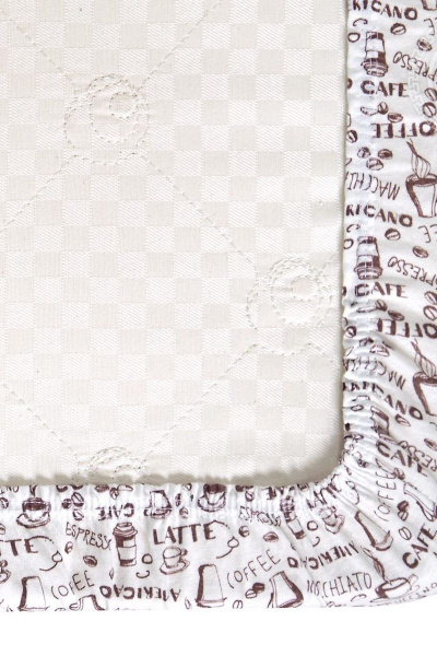 Простыня на резинке из хлопка трикотажная 90x200 см АРТПОСТЕЛЬ 251 эспрессо_светлый - фото 3