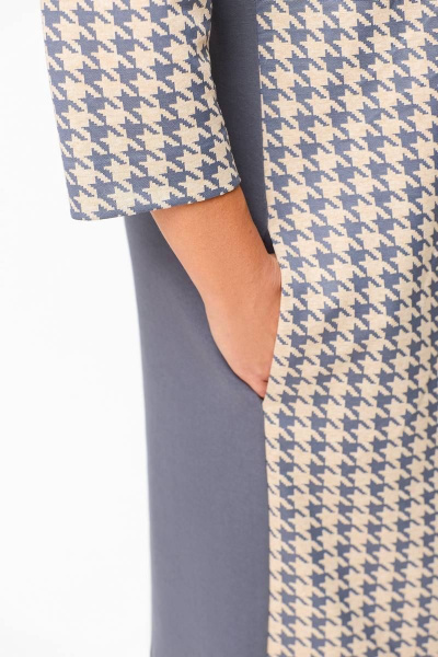 Платье приталенное из трикотажа с карманами и разрезом Swallow 700 - фото 11