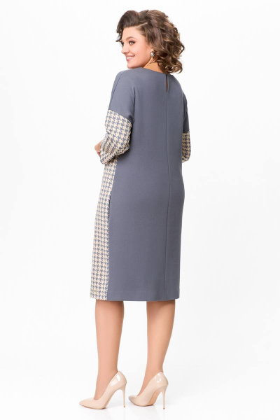 Платье приталенное из трикотажа с карманами и разрезом Swallow 700 - фото 10