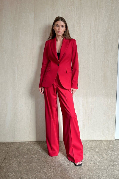 Брюки, жакет HELEN BIRCH K015а красный - фото 1