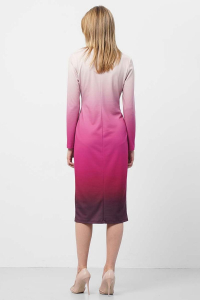 Демисезонное платье с оригинальным поясом и без подкладки Art Ribbon M3946P - фото 6