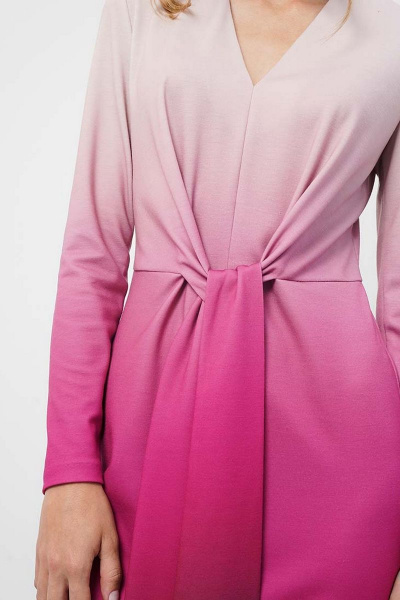 Демисезонное платье с оригинальным поясом и без подкладки Art Ribbon M3946P - фото 5