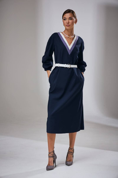 Платье демисезонное прямое с рукавом реглан и карманами Kaloris 2042 - фото 6