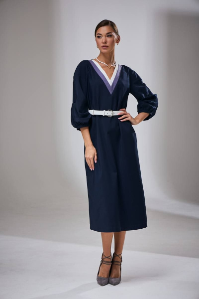 Платье демисезонное прямое с рукавом реглан и карманами Kaloris 2042 - фото 4