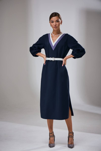 Платье демисезонное прямое с рукавом реглан и карманами Kaloris 2042 - фото 5