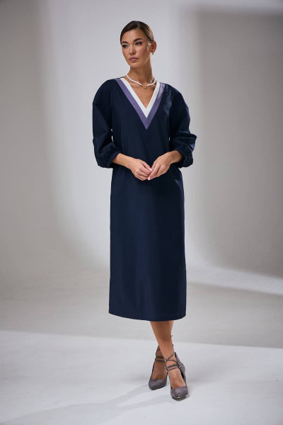 Платье демисезонное прямое с рукавом реглан и карманами Kaloris 2042 - фото 1