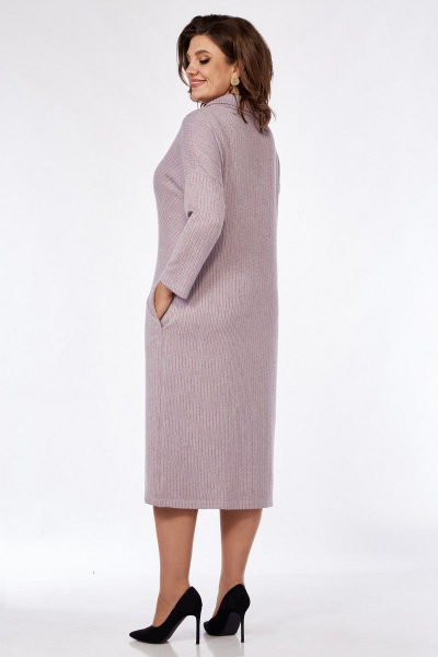 Демисезонное платье с подрезом и рукавами со спущенной линией плеч Matini 3.1656/1 лаванда - фото 8