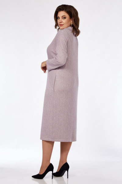 Демисезонное платье с подрезом и рукавами со спущенной линией плеч Matini 3.1656/1 лаванда - фото 7