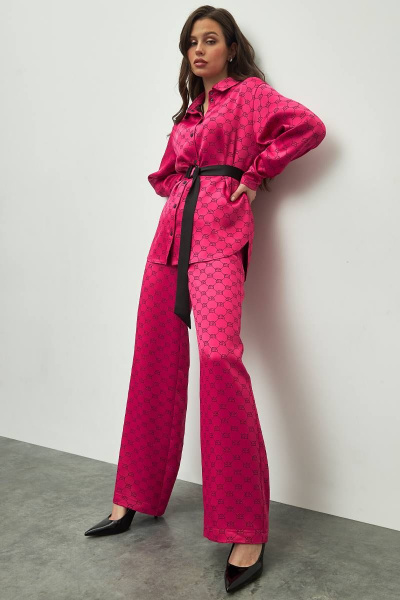 Брюки широкие с завышенной талией и карманами Femme & Devur 90040 1.32F(164) - фото 2