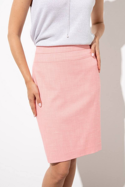 Розовая юбка-карандаш до колена классическая для делового образа Femme & Devur 60208 1.14F(170) - фото 1