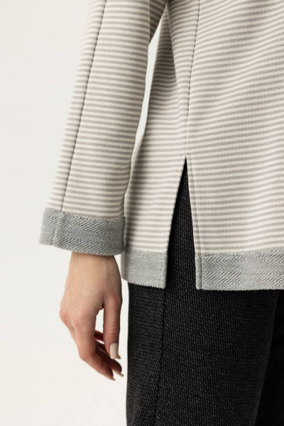 Бежевый, мультиколор, серый джемпер с принтом из трикотажа Femme & Devur 30830 1.54F(170) - фото 5