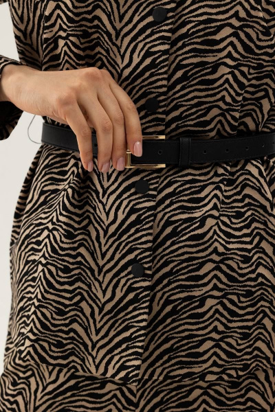 Мультиколор блузка демисезонная с контрастным поясом Femme & Devur 30806 1.32F(170) - фото 3