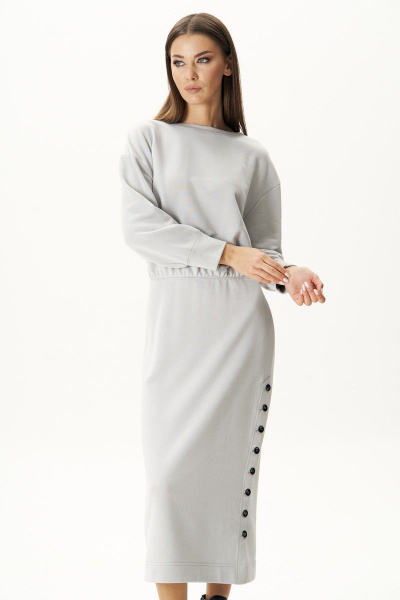 Платье с эффектной высокой шлицей и заниженной линией плеча Fantazia Mod 4416 - фото 5