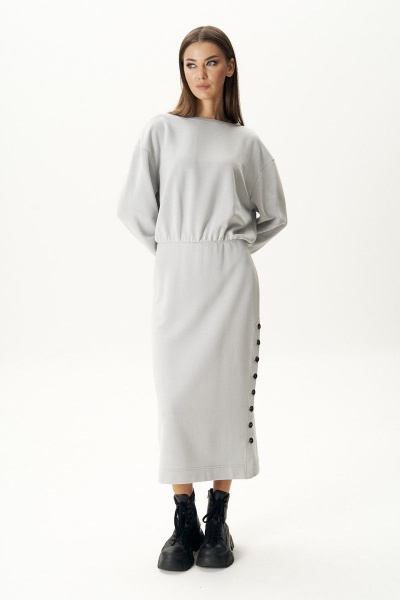 Платье с эффектной высокой шлицей и заниженной линией плеча Fantazia Mod 4416 - фото 3