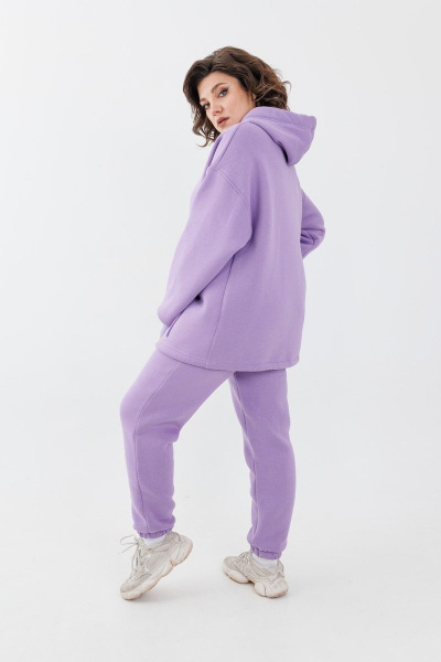 Демисезонный спортивный костюм из трикотажа с капюшоном Anelli 976 лаванда - фото 4