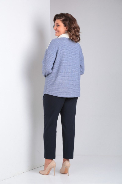 Трикотажное платье с нагрудными карманами и шлицей Tensi 365 - фото 2