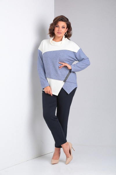 Трикотажное платье с нагрудными карманами и шлицей Tensi 365 - фото 5