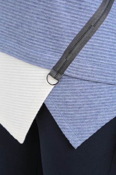 Трикотажное платье с нагрудными карманами и шлицей Tensi 365 - фото 6