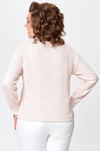 Жакет и юбка деловой костюм с имитацией ручного стежка Swallow 695 беж - фото 14