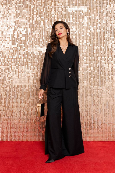 Брюки, жакет Beautiful&Free 6072 черный - фото 1