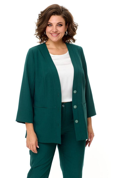 Брюки, жакет, топ Ollsy 05130 зеленый - фото 5