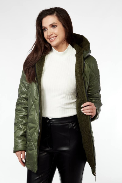 Куртка демисезонная с капюшоном и экомеховой подкладкой TAiER 1216 крупный_ромб - фото 11