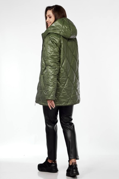 Куртка демисезонная с капюшоном и экомеховой подкладкой TAiER 1216 крупный_ромб - фото 3