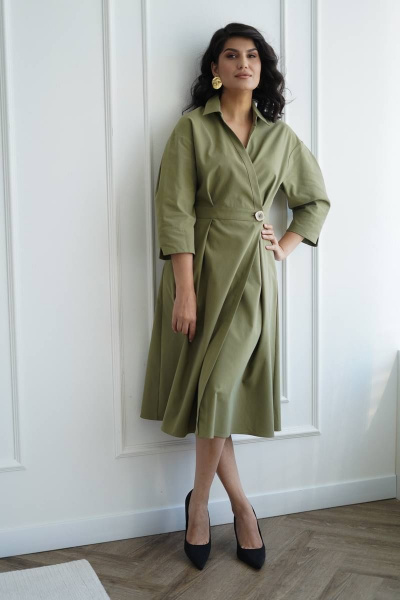 Платье MAKKI 17/22 оливковый - фото 2