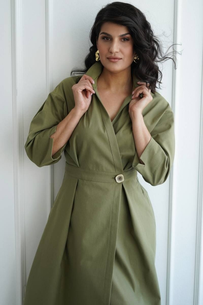 Платье MAKKI 17/22 оливковый - фото 1