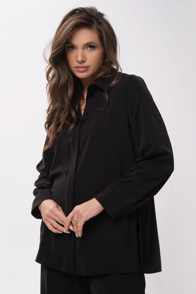 Черная блуза и брюки для повседневных образов Панда 149226w черный - фото 2