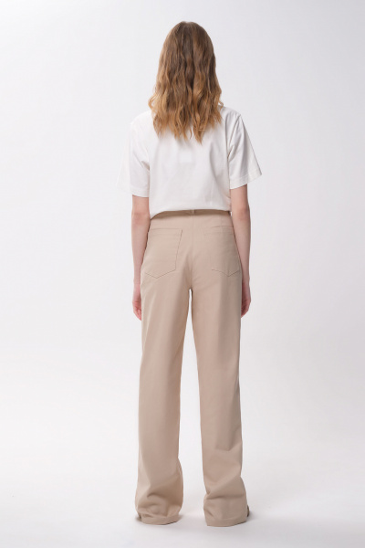 Бежевые джинсовые брюки с классической посадкой Панда 159560w бежевый - фото 2