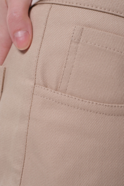 Бежевые джинсовые брюки с классической посадкой Панда 159560w бежевый - фото 4