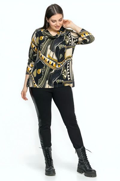 Джемпер из мягкого трикотажа с принтом и рукавом 3/4 Friends 6-003bl зеленый - фото 2