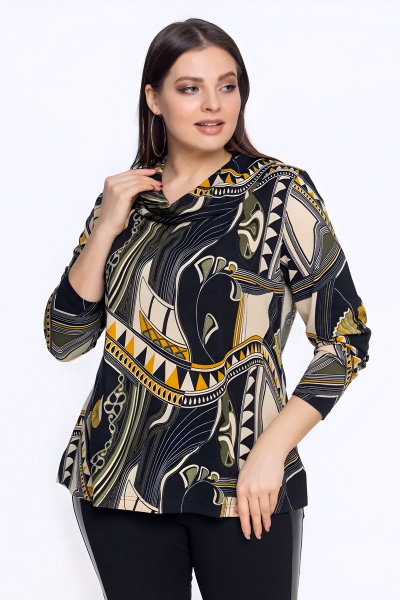 Джемпер из мягкого трикотажа с принтом и рукавом 3/4 Friends 6-003bl зеленый - фото 4