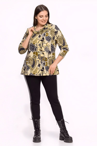 Джемпер из мягкого трикотажа с принтом и рукавом 3/4 Friends 6-003gr зеленый - фото 9